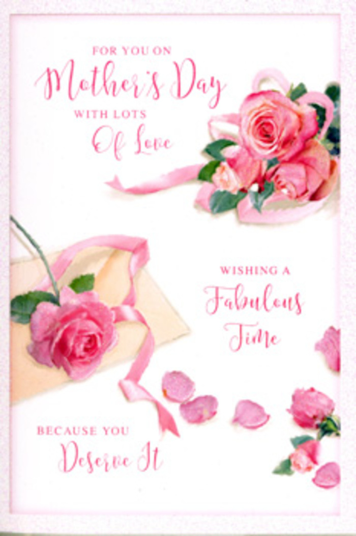 In this image, a Mother's Day card is shown as a gentle, feminine composition, the sort a local East Sheen florist might choose to accompany a bouquet of freshly cut roses. The card rests on a neutral surface, and its front design features abundant pink roses that feel both romantic and contemporary. The blossoms are painted in multiple shades of pink-from light, almost translucent blush to fuller, more confident rose tones-giving each flower depth and personality. Petals curl outward in soft spirals, suggesting the velvety touch and faint fragrance of blooms freshly delivered to a doorstep near East Sheen's tree-lined streets. The main cluster of roses appears to sweep diagonally across the card, creating a sense of movement that naturally draws the viewer's eye along the path of flowers. Scattered around this central grouping, individual petals lie as if gently strewn by hand, echoing the way petals might fall when unwrapping a bouquet at a dining table overlooking Richmond Park. These petals add a dreamy, almost nostalgic feeling, hinting at cherished moments and quiet conversations shared with Mum. Here and there, slender hints of soft green leaves and delicate stems break up the pink, giving the composition structure while maintaining its airy, romantic character. Over the areas of clean white space, flowing calligraphic text conveys a loving Mother's Day message. The script, with its elegant loops and curves, appears carefully placed so as not to overpower the floral artwork, instead weaving between roses and petals as though part of the design from the beginning. The overall impression is one of calm appreciation and thoughtful beauty, perfectly suited to honouring mothers in the East Sheen community.